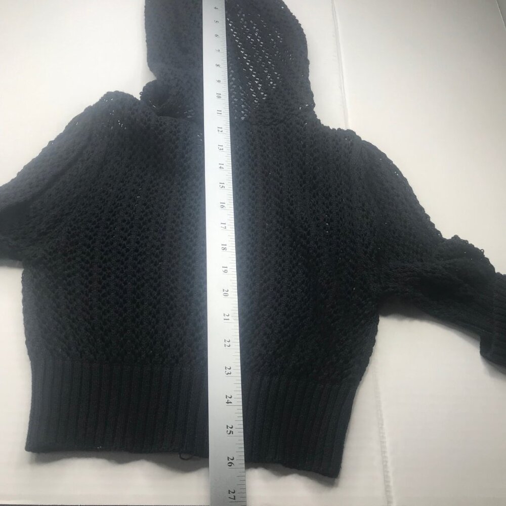 Cool Attitudes Women's Hooded Sweater Knit Size Small Black New With Tags - Picture 14 of 14